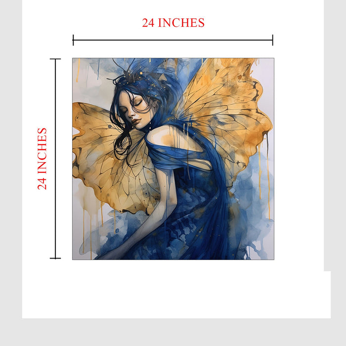 Premium Butterfly Woman Canvas Wall Paintings