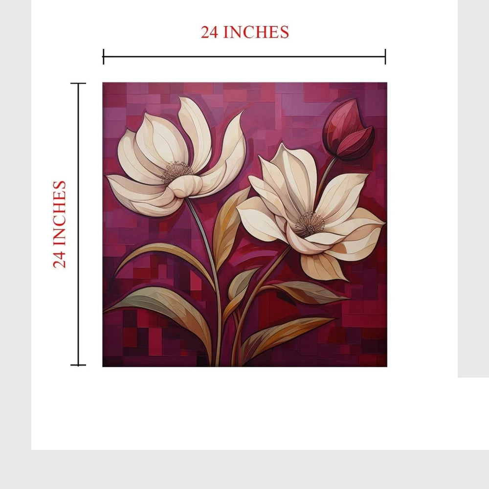 Feminine Touch Elegant Flower Wall Art - All India Decor