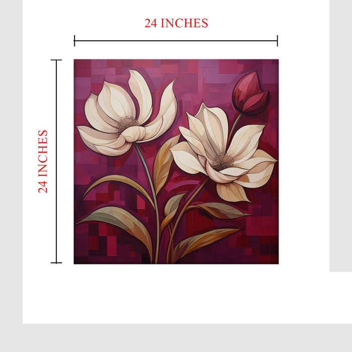 Feminine Touch Elegant Flower Wall Art