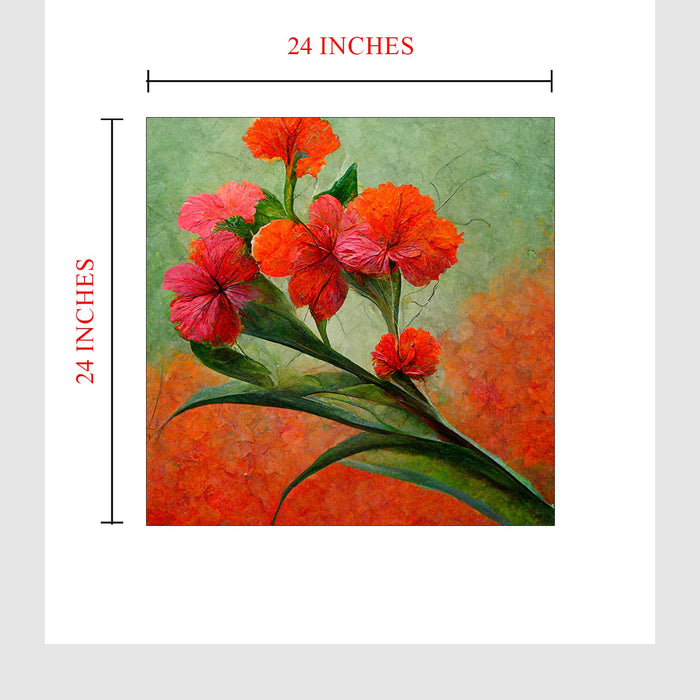 Flower Mosaic Intricate Wall Art