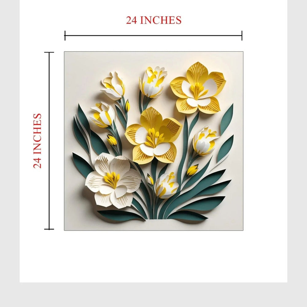 Petal Reflections Elegant Floral Art - All India Decor