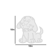 Cheerful Dog Backlit Wooden Wall Décor - All India Decor