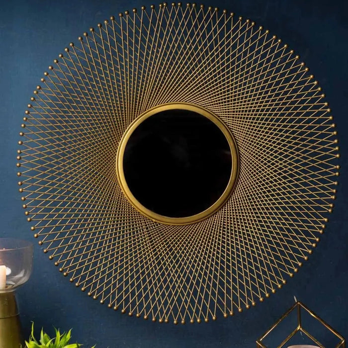 Lattice Round Mirror