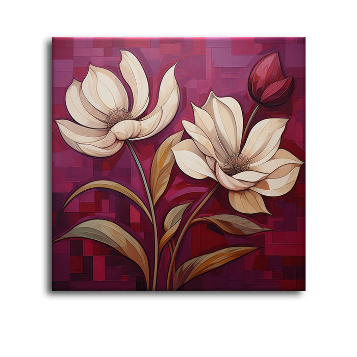 Feminine Touch Elegant Flower Wall Art