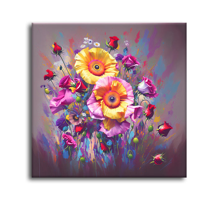 Premium Bold Flower Canvas Wall Art