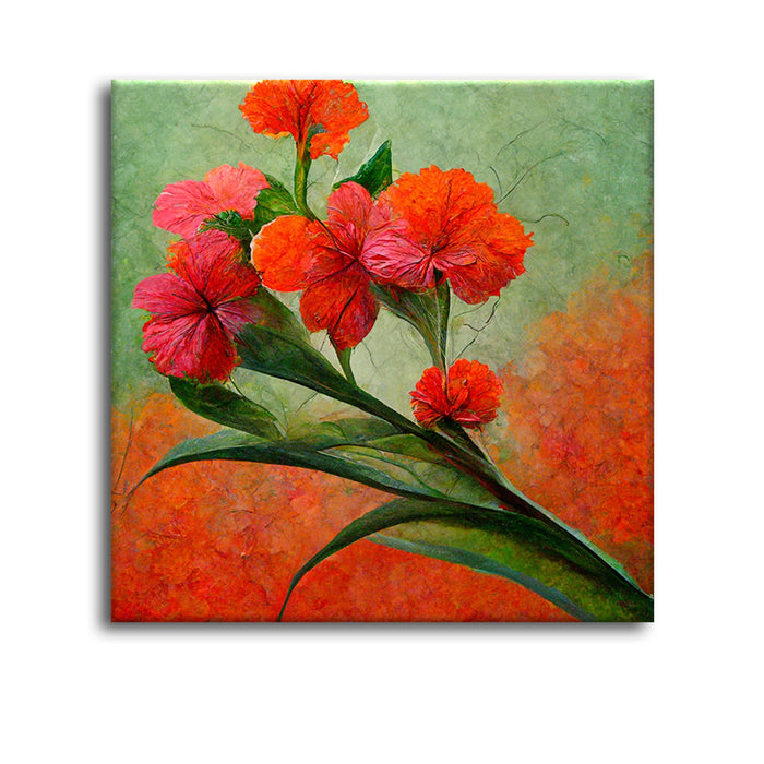 Flower Mosaic Intricate Wall Art