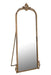 full length mirror vintage brass right side view