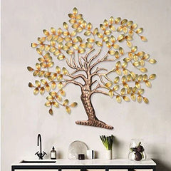 Metal Golden Tree Of Life Decorative Wall Hanging - All India Decor