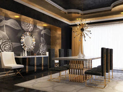 Luxury Dining Table with chairs AID - 5 - All India Decor