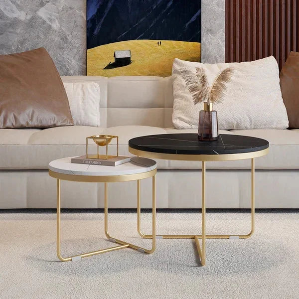 Marble Melody Coffee Table set of 2 - All India Decor