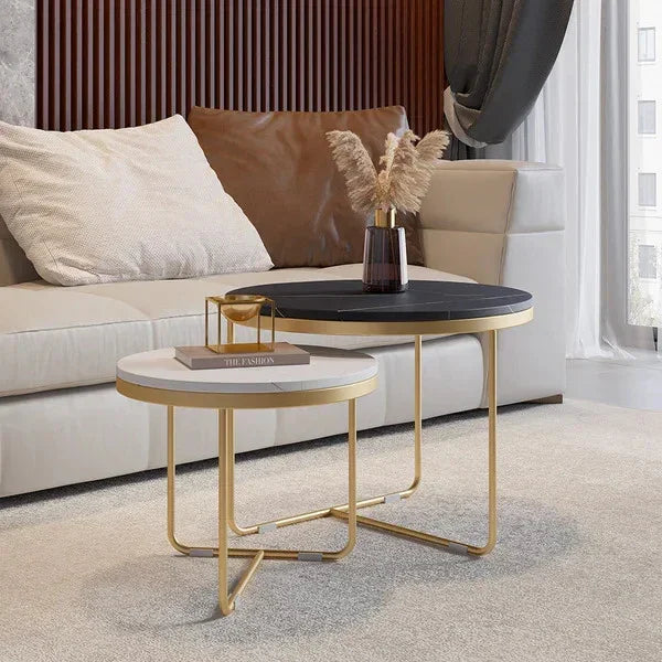 Marble Melody Coffee Table set of 2 - All India Decor