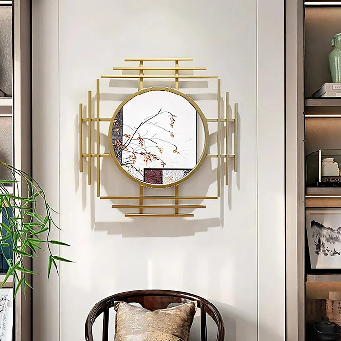 Lattice Gold Wall Mirror