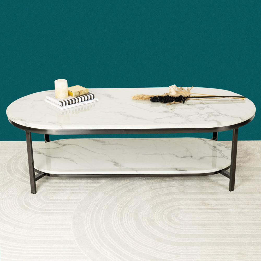 Whispering Essence Coffee Table - Black (STAINLESS STEEL) - All India Decor