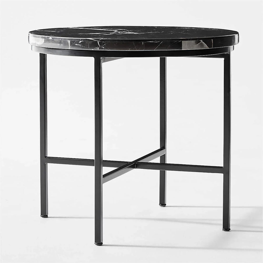 BLACK MARBLE SIDE TABLE - All India Decor