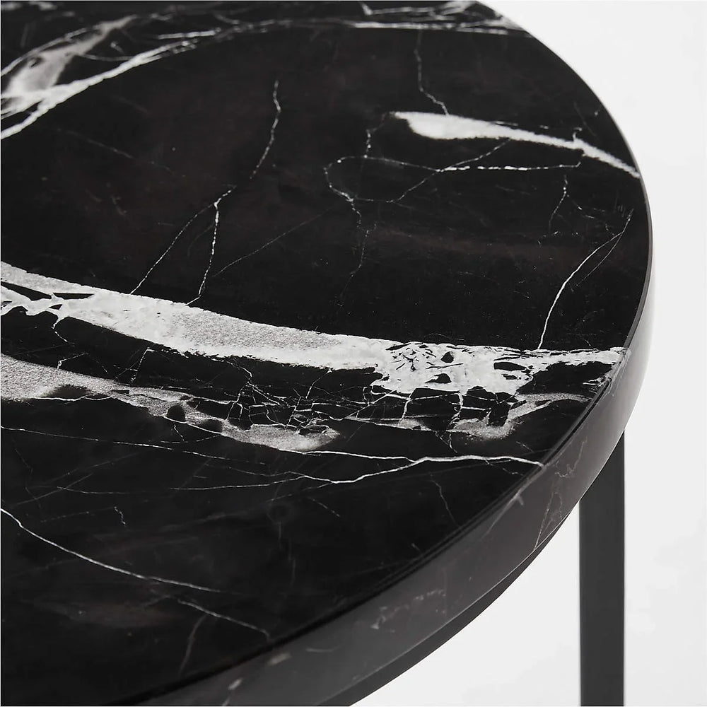 BLACK MARBLE SIDE TABLE - All India Decor