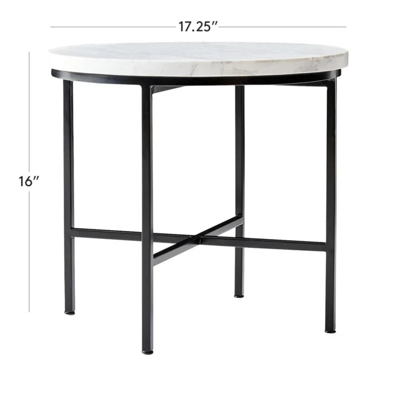 WHITE MARBLE SIDE TABLE - All India Decor