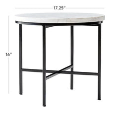WHITE MARBLE SIDE TABLE - All India Decor