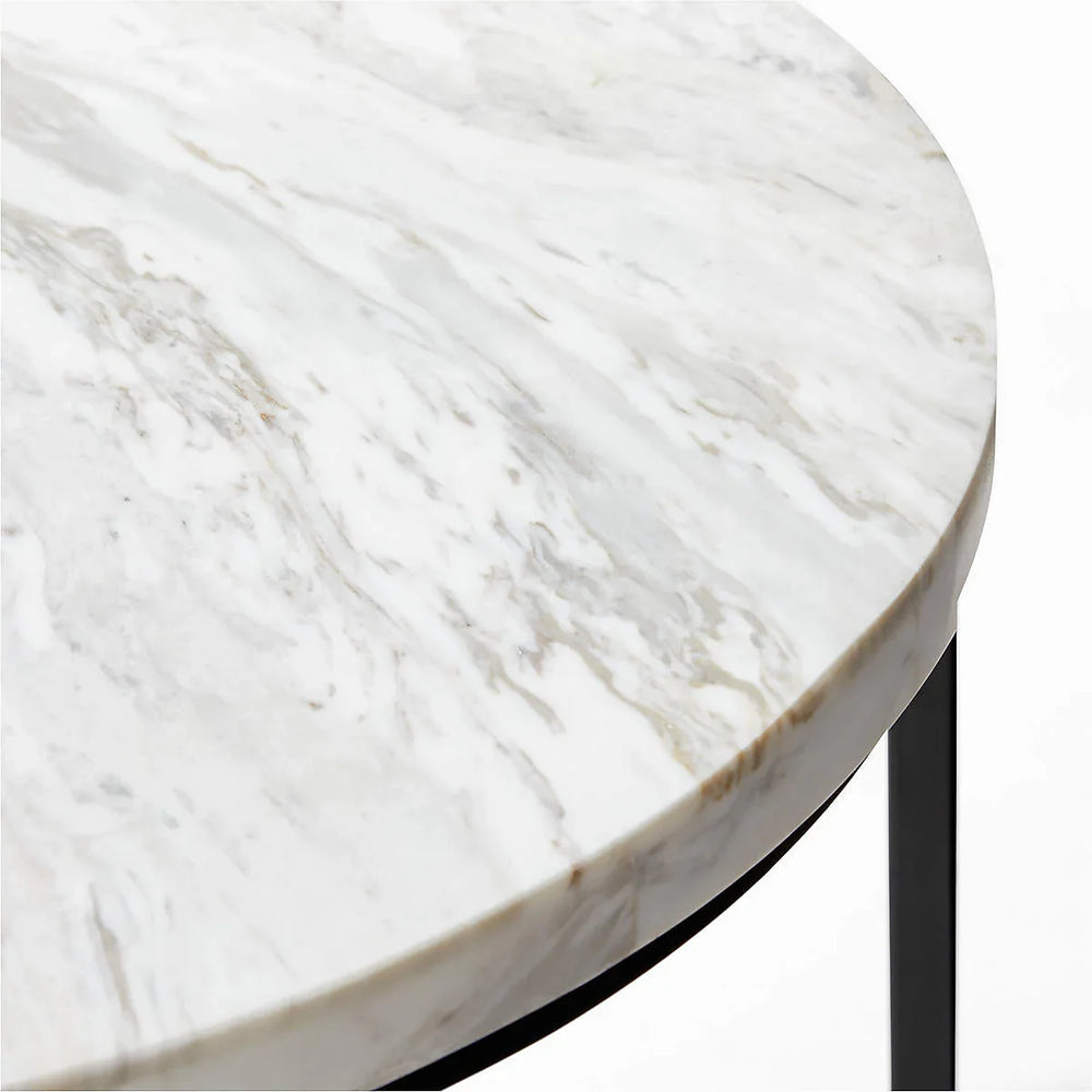 WHITE MARBLE SIDE TABLE - All India Decor