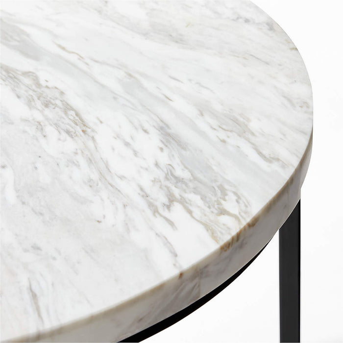 WHITE MARBLE SIDE TABLE