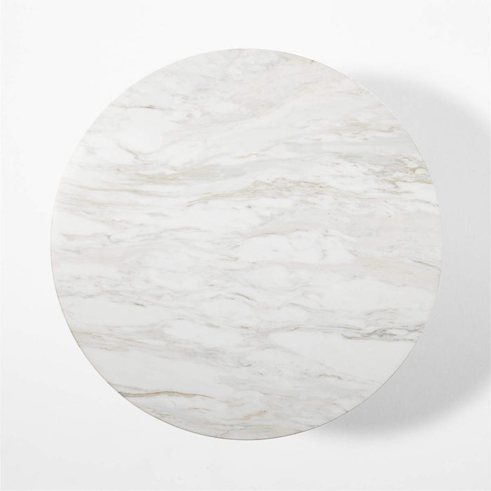 WHITE MARBLE SIDE TABLE