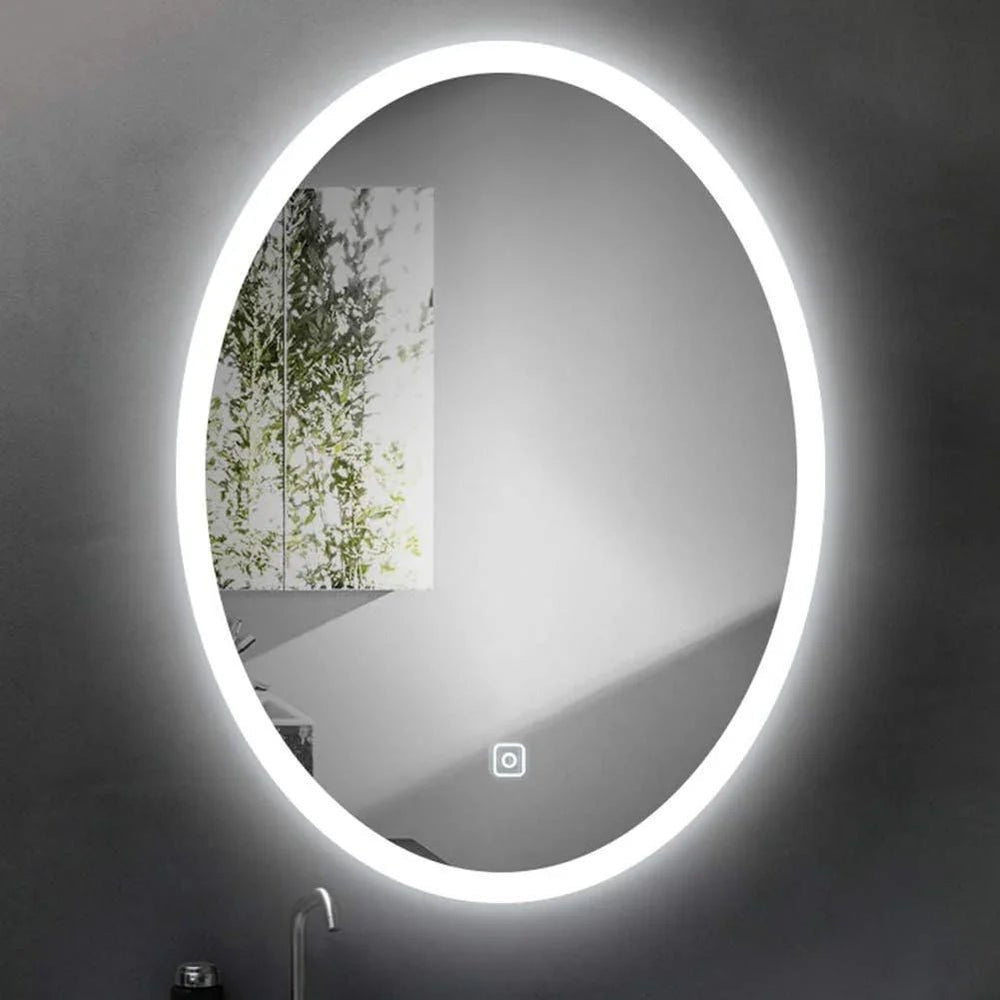 Kolby Frosted Edge Oval LED Mirror - All India Decor