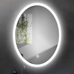 Kolby Frosted Edge Oval LED Mirror - All India Decor