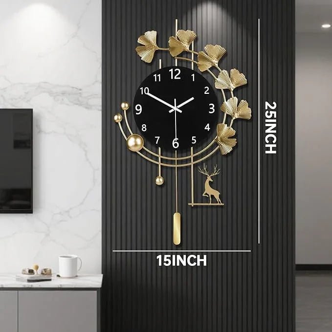 Stylish Leaf Design Clock - All India Decor