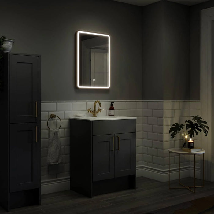 Liana Gold Framed Rectangle LED Mirror