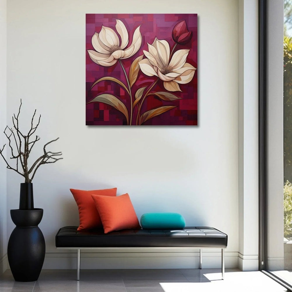 Feminine Touch Elegant Flower Wall Art - All India Decor