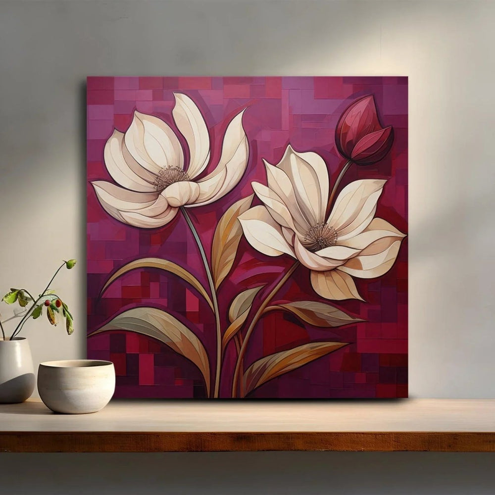 Feminine Touch Elegant Flower Wall Art - All India Decor