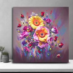 Premium Bold Flower Canvas Wall Art - All India Decor