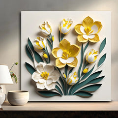Petal Reflections Elegant Floral Art - All India Decor
