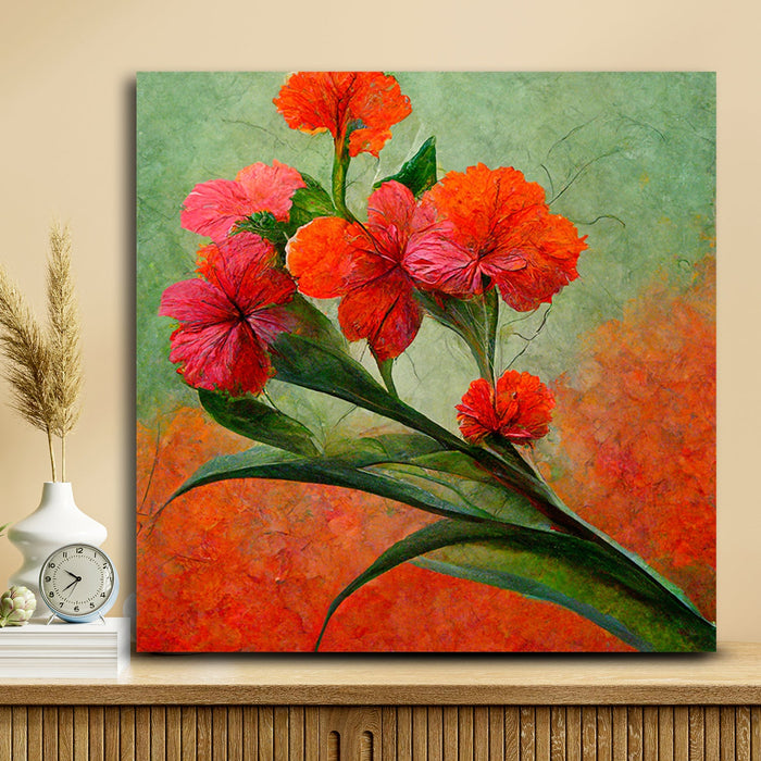 Flower Mosaic Intricate Wall Art