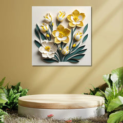 Petal Reflections Elegant Floral Art - All India Decor