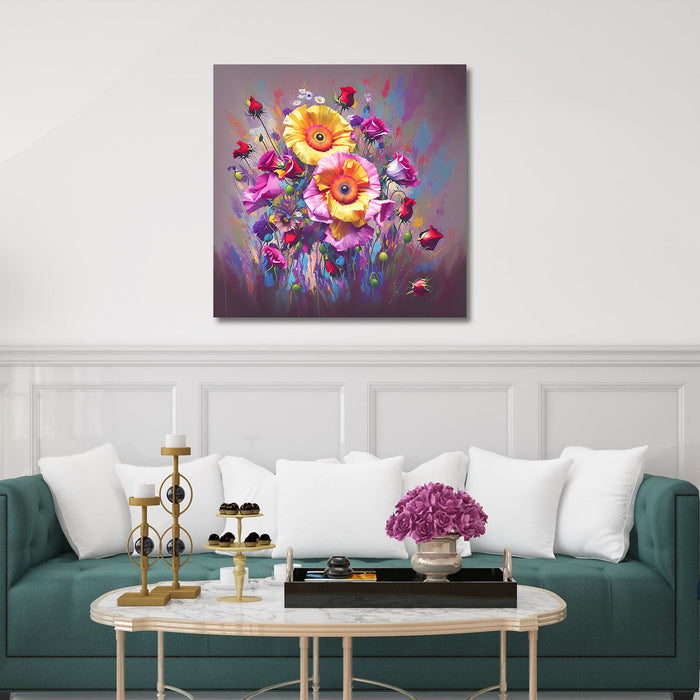 Premium Bold Flower Canvas Wall Art