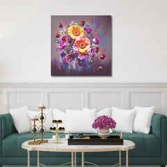 Premium Bold Flower Canvas Wall Art - All India Decor