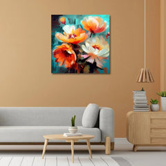 Joyful Petals Happy Floral Wall Paintings - All India Decor