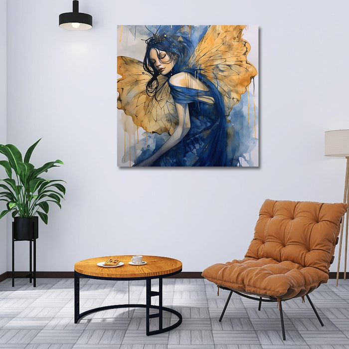 Premium Butterfly Woman Canvas Wall Paintings