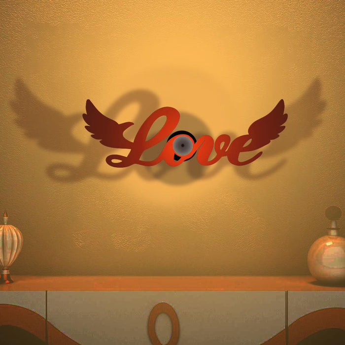 Love with Wings Design Shadow Lamp