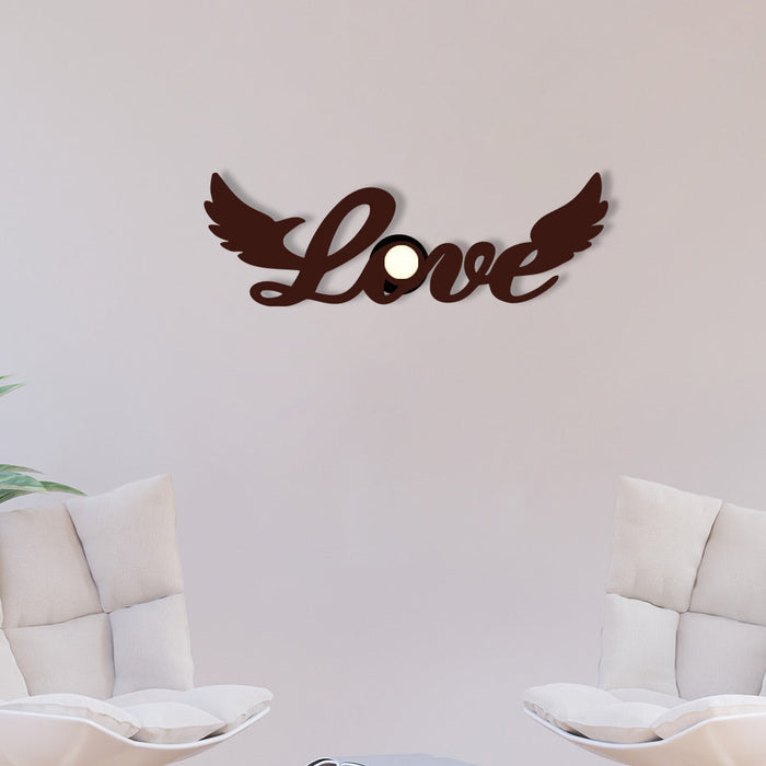 Love with Wings Design Shadow Lamp