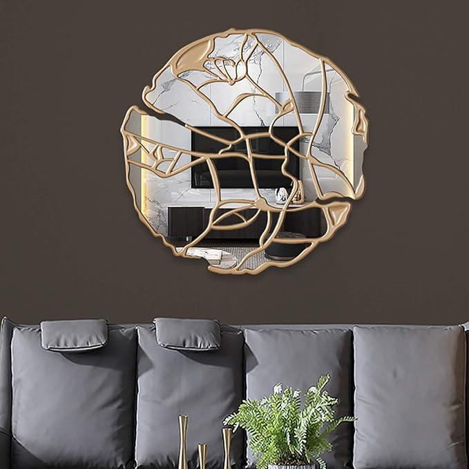 luxury round wall mirror