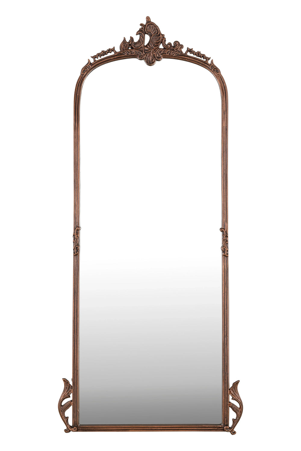 Hand casted Full length Mirror in Aluminium / Mirror (Vintage Copper) - All India Decor