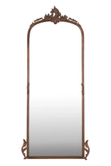 Hand casted Full length Mirror with Stand in Aluminium / Mirror (Vintage Copper) - All India Decor
