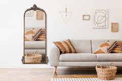 Hand casted Full length Mirror in Aluminium / Mirror (Vintage Copper) - All India Decor