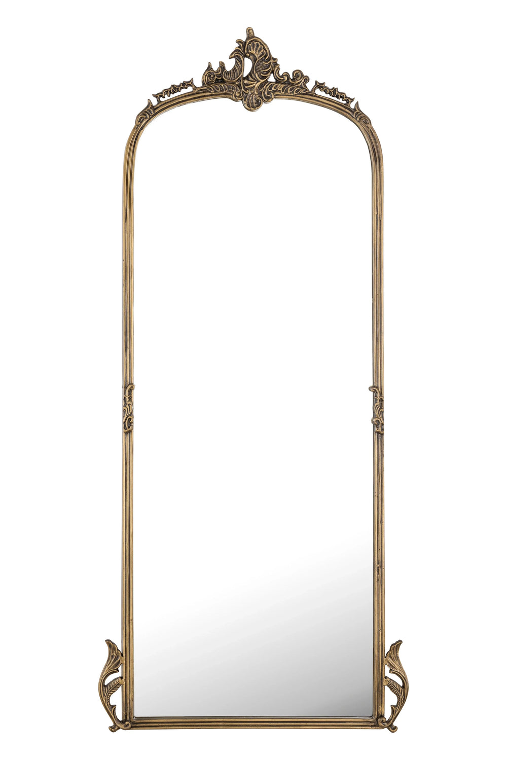 Victorian Arched Full length Mirror (Antique Brass) - All India Decor