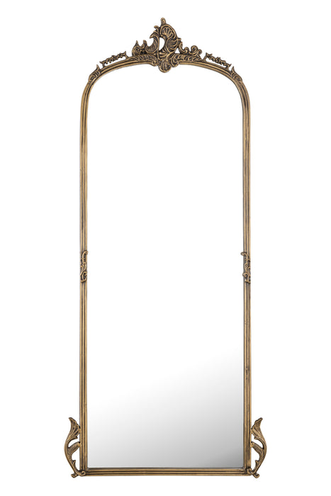 Victorian Arched Full length Mirror (Antique Brass)