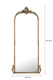 Hand casted Full length Mirror in Aluminium / Mirror  (Antique Brass)