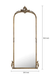 Victorian Arched Full length Mirror (Antique Brass) - All India Decor