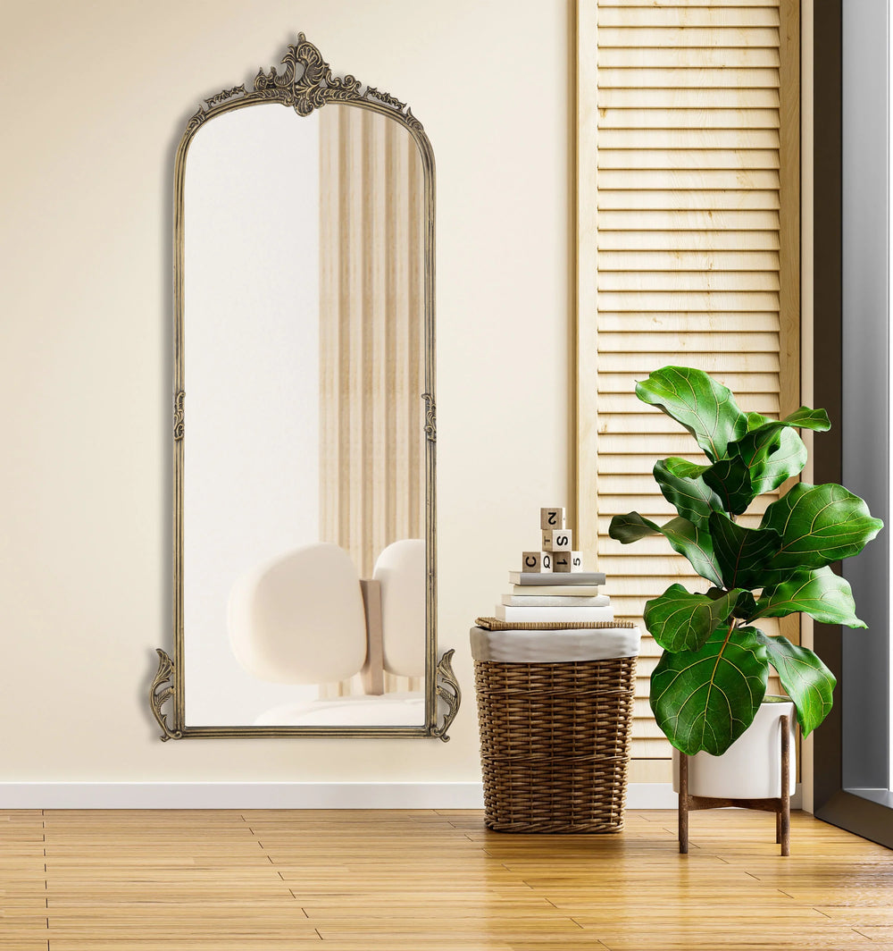 Victorian Arched Full length Mirror (Antique Brass) - All India Decor