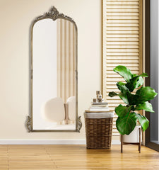 Victorian Arched Full length Mirror (Antique Brass) - All India Decor